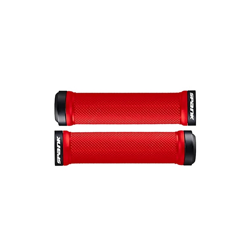 SPANK Poignées Spoon Red Bicycle Grips 130 mm