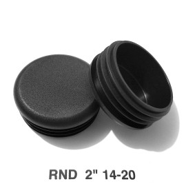 Unbranded (8) Round 2" 14-20 Gage Black Tubing End Plugs Plastic Insert Caps