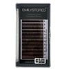 EMILYSTORES Eyelash Extensions, Brown Lashes 0.05mm Thickness, Mixed Lengths 8-14mm,