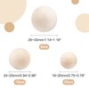 PH PandaHall 53 pcs 3 Sizes Wood Craft Balls, 20mm