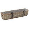 TREATLIFE HOME Wicker Balcony Planter Set with PE Lining, 31.5"