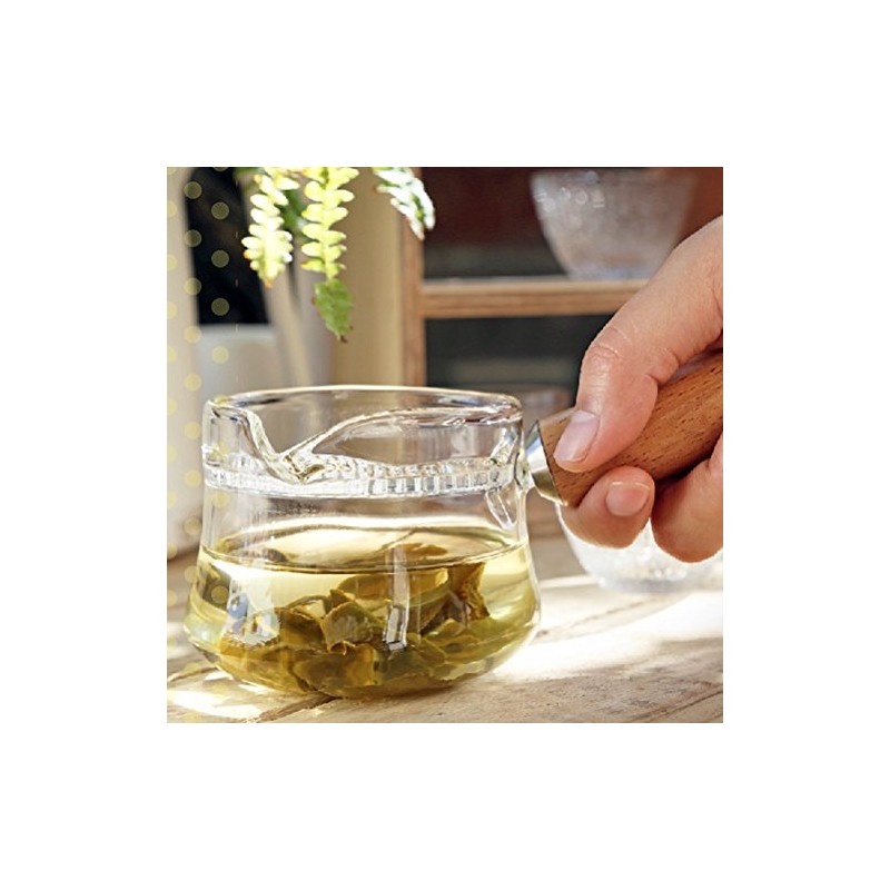 【国内正規品】宜龍 ”樸風”シリーズ 耐熱ガラス片口茶海(250ml) 茶漉し有りタイプ