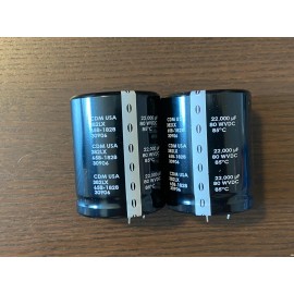 Cornell-Dubilier 2 New 22000 uf 80v CDE Main Filter Capacitors for Pioneer SX-950 EXACT FIT 50mm