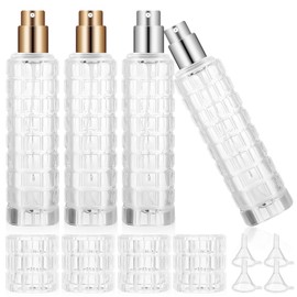 Ipetboom Glass Perfume Spray Bottles: 4Pieces Spray Bottle Perfume Containers - 30ml 1.06oz Bitters Spray Bottle Cocktail Sprayer Crystal Glass Bar Mister - Refillable Spray Bottle
