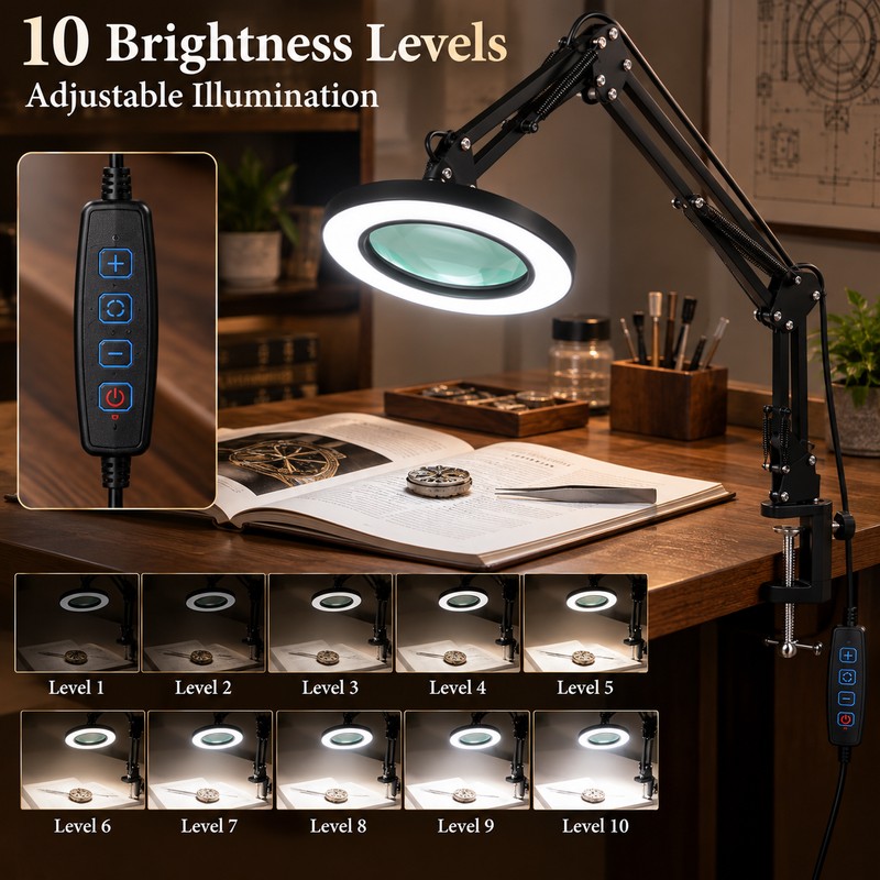 LED Magnifying Lamp for Precision Work – 72 LED USB