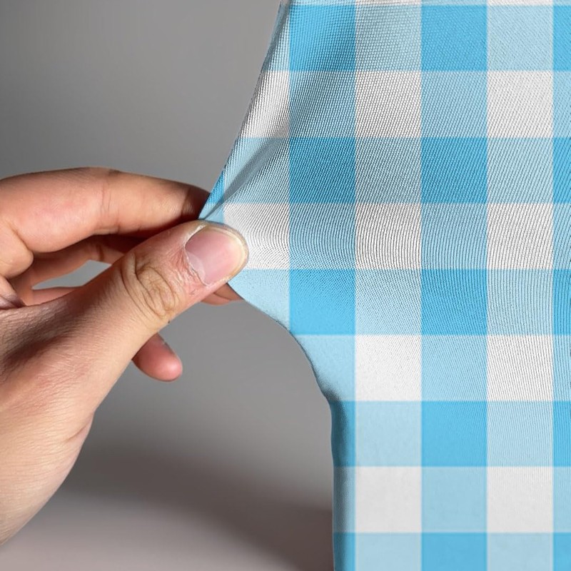 FiVan Gingham Checkered Pattern Arch Backdrop Cover Curved Top Arch