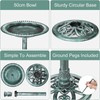 AISITIN Bird Bath Outdoor Polyresin Birdbath with 2.5W Solar Fountain