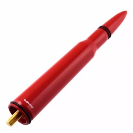 VMS Racing RED 50 CALIBER BULLET STUBBY SHORT ANTENNA FOR CHEVY SILVERADO 2007 and NEWER