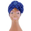 Erinaco Women African Glitter Beaded Flower Pre-Tied Headscarf Beanie Bonnet
