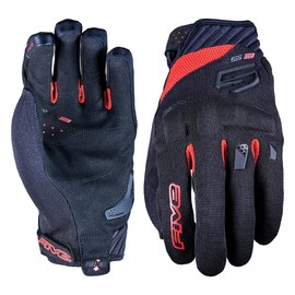 FIVE GLOVES RS3 Evo Motorcycle Gloves for Men, Urban Riding Gloves for Motorcycle, Scooter and More – Black-Red, 3XL-13