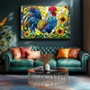 Stained Glass Rooster Puzzles for Adults 1000 Pieces Colorful Rooster