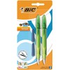 BIC EasyClic Assorted Colour Fountain Pens (Pack of 2), Blue,Green,Red,Pink