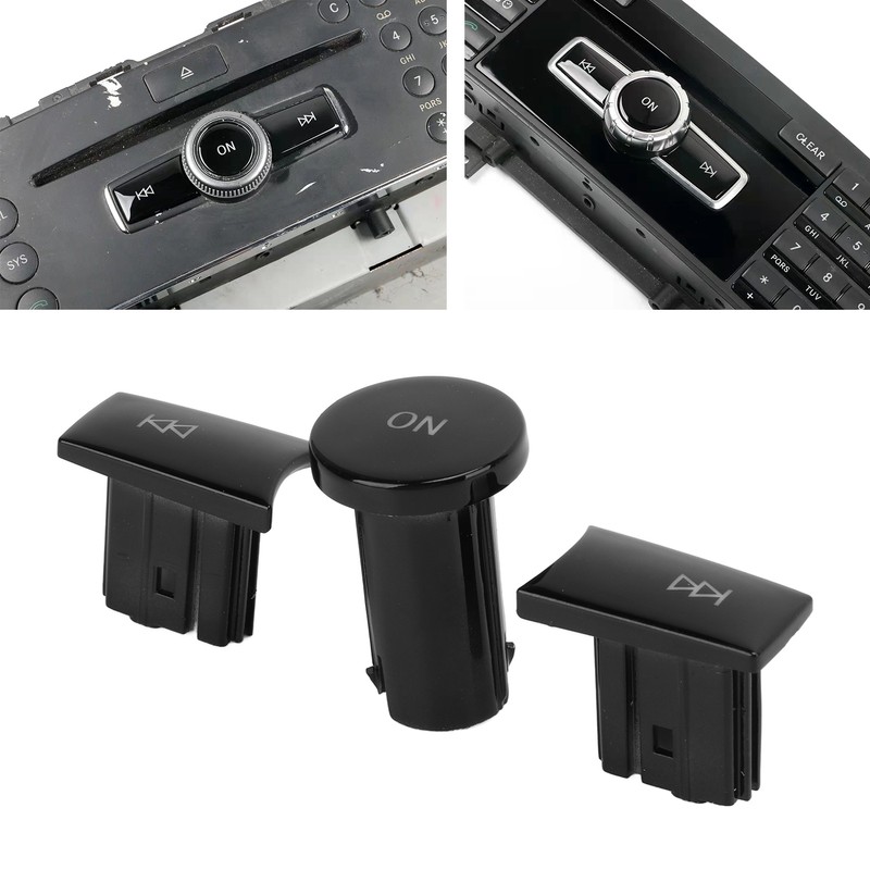 3pcs Multimedia Knob Control Button Car Accessories Replacement for Benz
