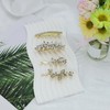 Mulzile 4 Pieces Rhinestone Hair Clips Gold Leaf Wedding Hair