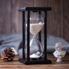Hourglass Timer with White Sand, 30 Minute Wooden Frame Sand