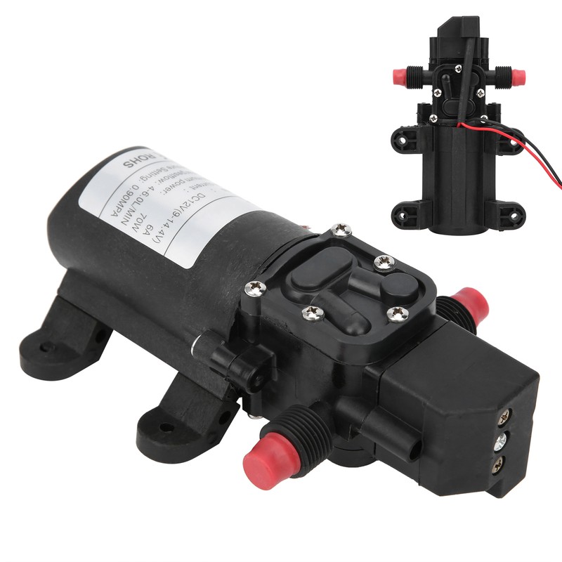 Diaphragm Water Pump Mini 2‑Way Thread Right Outlet 6.0L/MIN 0.9MPA