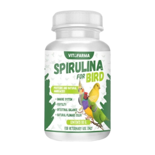 VITOFARMA Spirulina Bird, Supplements for Caged Birds, Organic Bird Food