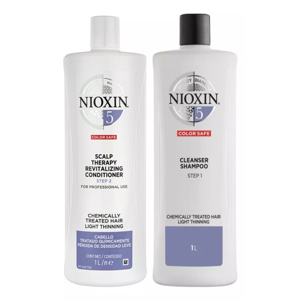 Nioxin Kit Shampoo Y Acondicionador Cabello Anticaida Nioxin 5 1l