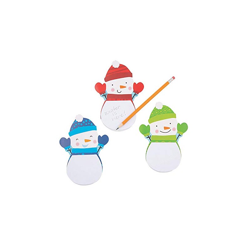 Fun Express Snowman Notepad - Stationery - 24 Pieces