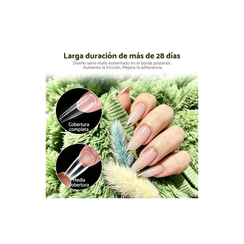 CHERIMOYA Soft Gel Tips para Uñas 512pcs, Tips para Uñas