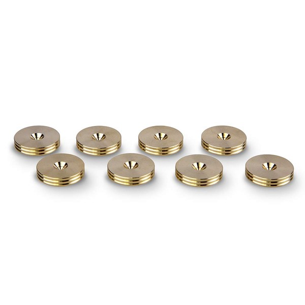 PrecisionGeek Brass Speaker Vibration Damper Pads 20 mm – Slim Chamfered