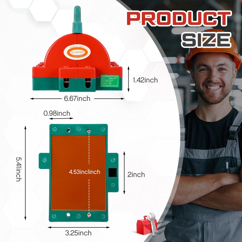 Relaxweex 380V 3 Pole Disconnect Knife Switch Double Throw Disconnect