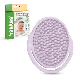 haakaa Baby cradle cap brush - Soft cradle cap comb| Hair Scalp Massager, Soft Bristles for Newborns & Toddlers-Lavender