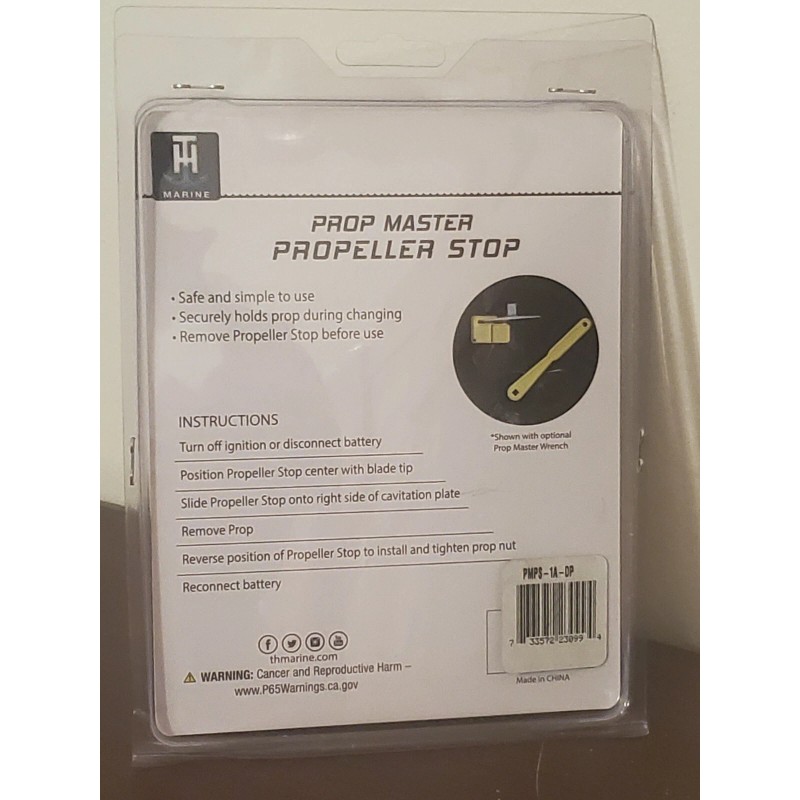 T-H Marine Prop Master Propeller Stop PMPS-1A-DP Yellow