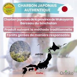 Kishu Binchotan X3 (75 g, 25 g x 3) | Leistungsstarker Wasserreiniger – Wakayama Ubame-Eiche – authentische Binchotan-Aktivkohle, traditionell aus Japan, zur Wasserreinigung in Karaffen