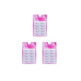 Ninetynine Dreams 5 Pairs Thai Style False Eyelashes 3D Lightweight Natural Comfortable Clear Band Daily Eyelashes Fluffy Soft Eyelashes Packs (3 Packs)