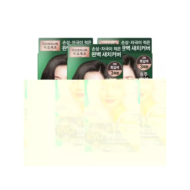 Ryo 려 우아채 새치크림 염색약 3N 흑갈색 3개 Lyo Uhacha