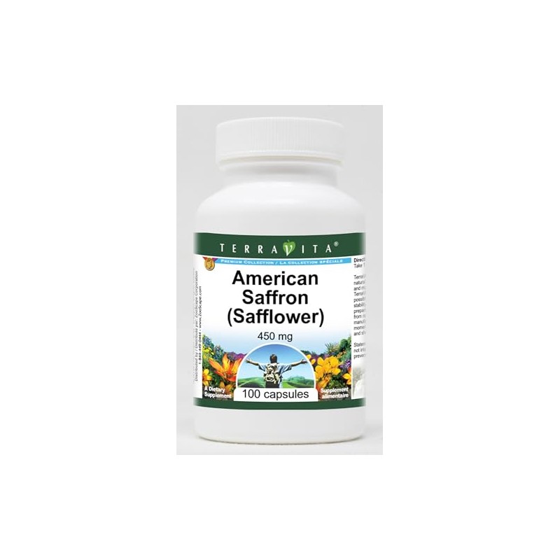 American Saffron (Safflower) - 450 mg (100 Capsules, ZIN: 513246)