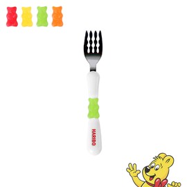 HARIBO Goldbear Fork - Kids & Toddlers Plastic Flatware with HARIBO Goldbear Figure Handle, Kids Eating Utensils for 4 years + Child, BPA Free Silverware for Kids (Green)