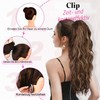 REECHO Ponytail Extension, 66 cm Long Beach Wavy Drawstring Ponytail