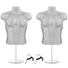 Geetery 2 Pack Male Mannequin Torso with Stand Hollow Back