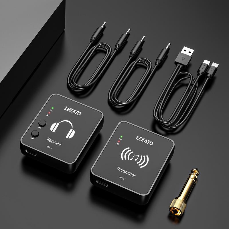 LEKATO MS-1 2.4G Stereo Wireless IEM System with Transmitter Beltpack