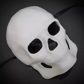 BeyondMasquerade.com Blank Masquerade Mask - Bauta Venetian Cosplay Costume DIY Mask White