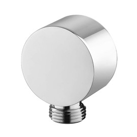 Round Hose Connection Wall Connection Elbow Chrome Keymark Brass Universal Shower Connection Elbow 1/2 Inch Sand Connection Wall Connection Shower for Hand Shower