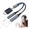 Gitifo Adaptador USB C a 3.5mm y USB 3.0 para