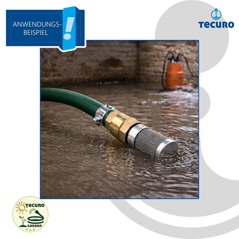 tecuro Suction Filter Set 1 1/2 (6/4) Inch Brass, Foot