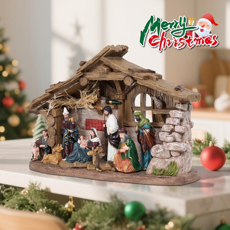 Ovewios Christmas Nativity Sets