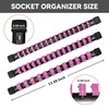 Reniteco 9-Piece Socket Organizer Set - 1/4-Inch x 48 Clips,
