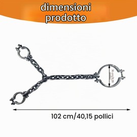 OIXYEY 1 Pezzi Accessori Per Manette Finte Di Halloween, Accessori Per Prigionieri, Manette E Catene Per Prigioni, Per Feste Di Cosplay, Halloween E Mascherate (102Cm*16.5Cm, A).