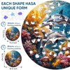 Wooden Puzzles for Adults, Dolphin Wooden Jigsaw Puzzles 500 Pieces,