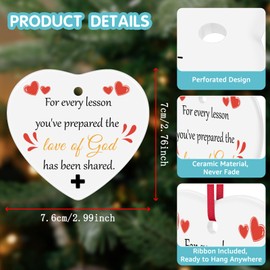 Sunday School Teacher Gifts Bible Teacher Ornament Religious Teacher Appreciation Gifts Christian Teacher Gifts Thanksgiving Birthday Christmas Ornament Gifts for Teacher