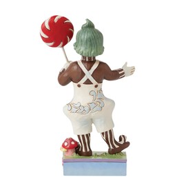 Enesco Willy Wonka and The Chocolate Factory by Jim Shore Oompa Loompa with Lollipop Figurine, 5 Inch, Multicolor