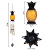 MUMTOP Solar Wind Chime Pineapple Solar LED Light Tropical Windchimes