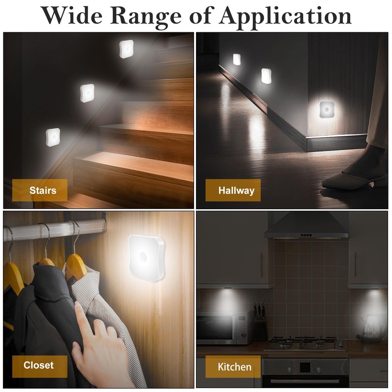 Rechargeable Motion Sensor Light Indoor Stair Lights Rechargeable Battery Night