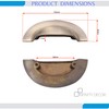 Infinity Decor Set of 4 Traditional Style Solid Brass 105mm