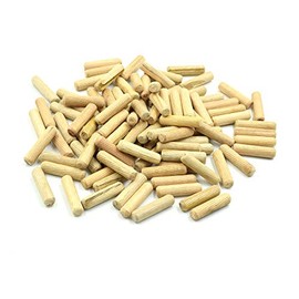 Yoohey 10 x 40mm Wooden Dowel Pins Fluted Wooden Wood Kiln Dried Fluted and Beveled 100PCS